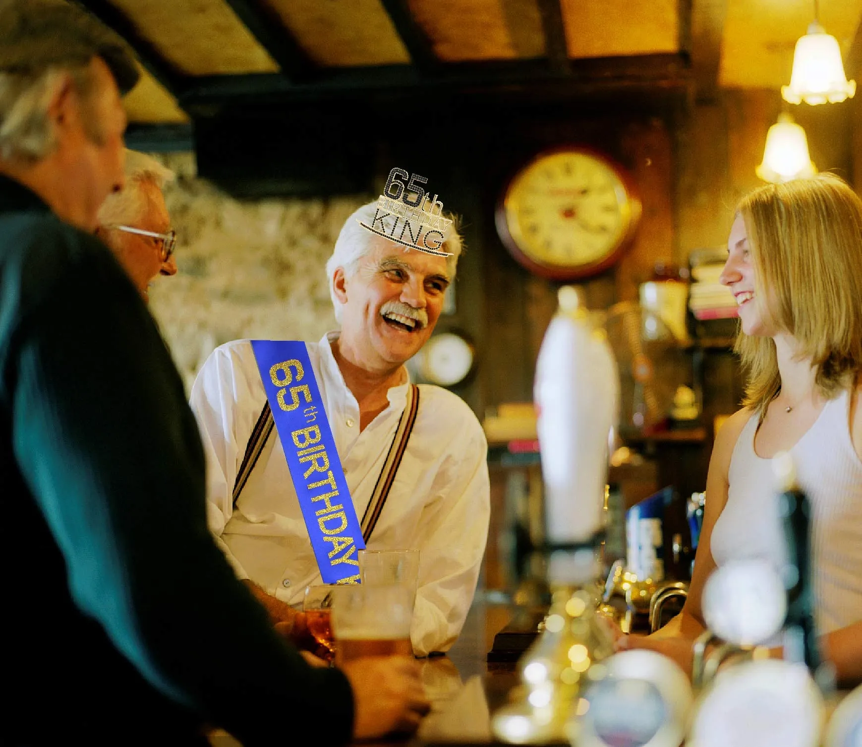65th Birthday Gifts for Men, 65th Birthday King Crown, 65th Birthday King Sash, 65th