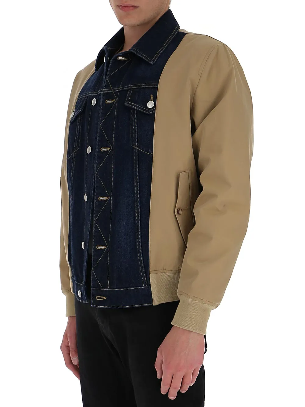 Alexander McQueen Panelled Denim Bomber Jacket