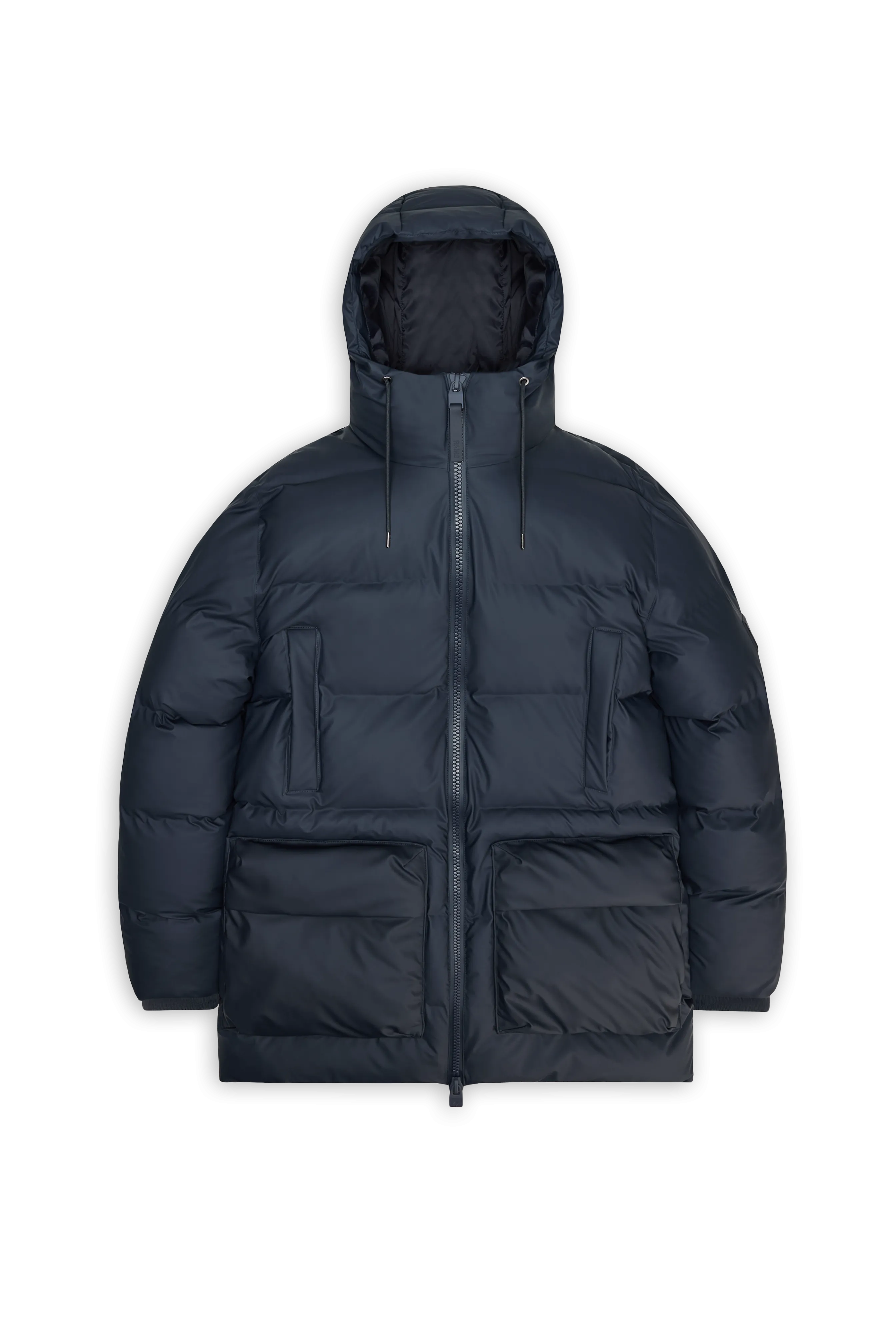 Alta Long Puffer Cargo Jacket - Navy