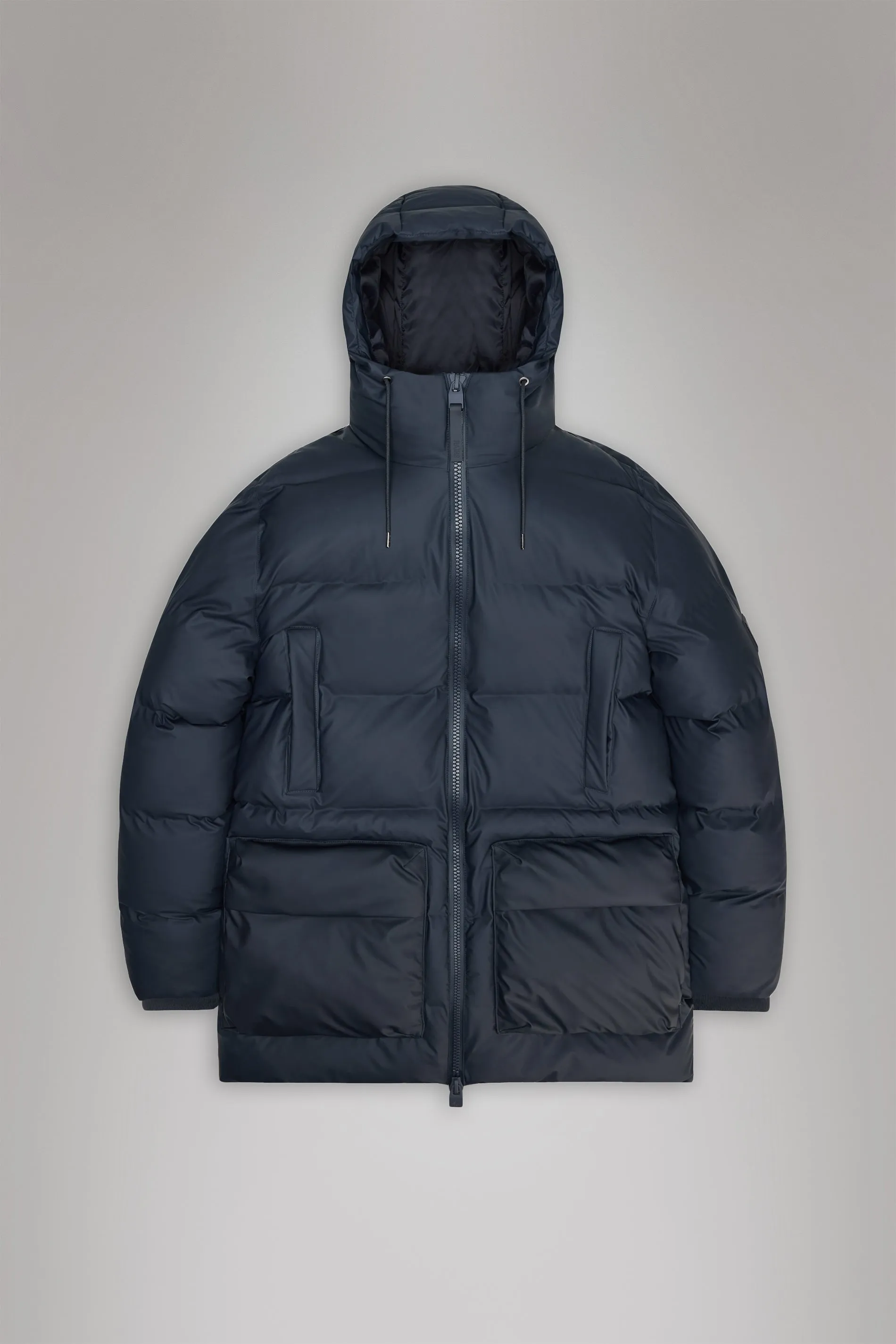 Alta Long Puffer Cargo Jacket - Navy