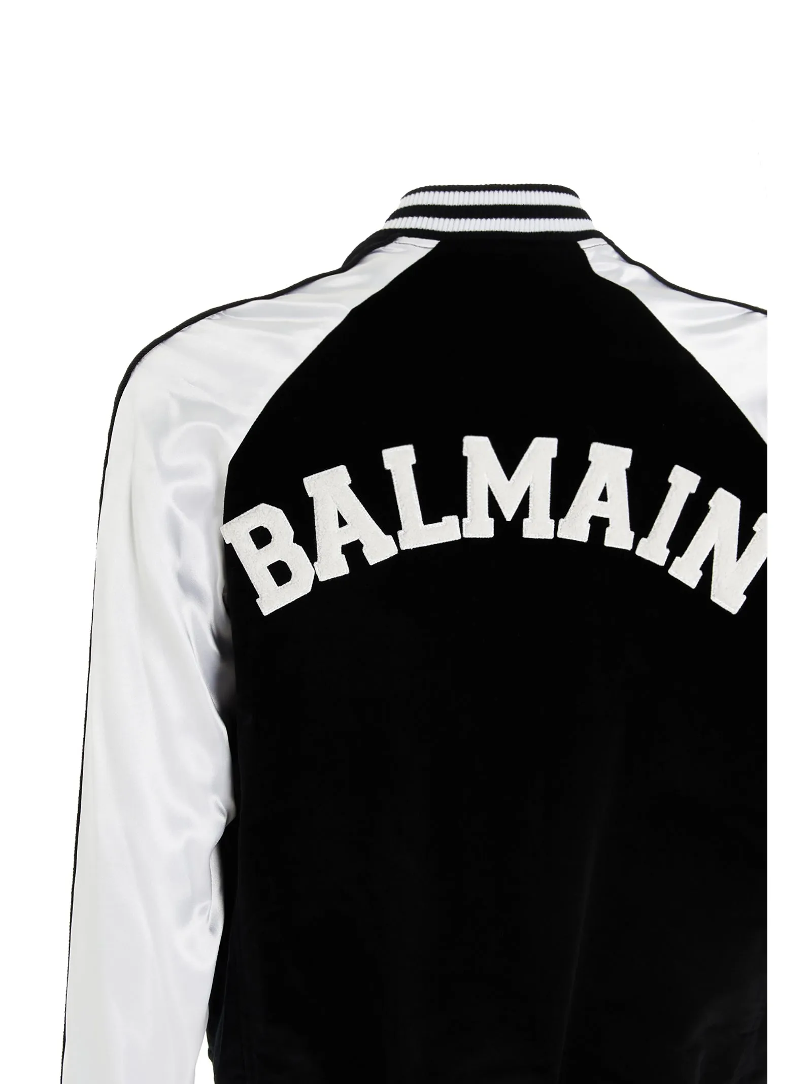Balmain Logo Patch Bomber Jacket