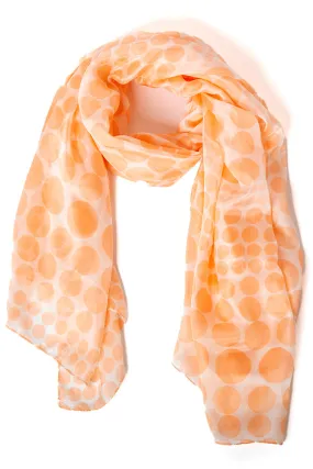 Coral Spot Silk Scarf