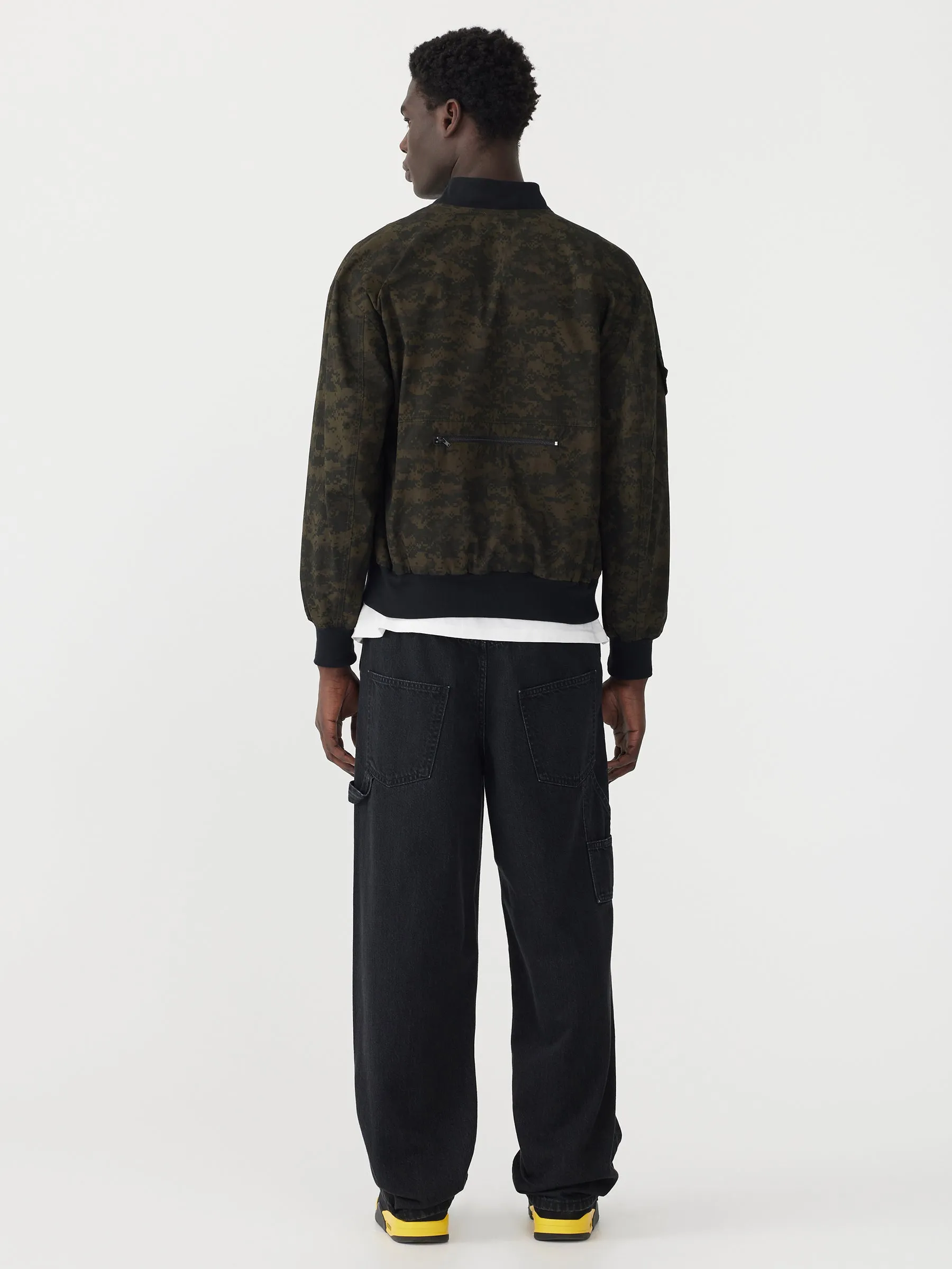 cotton camo bomber