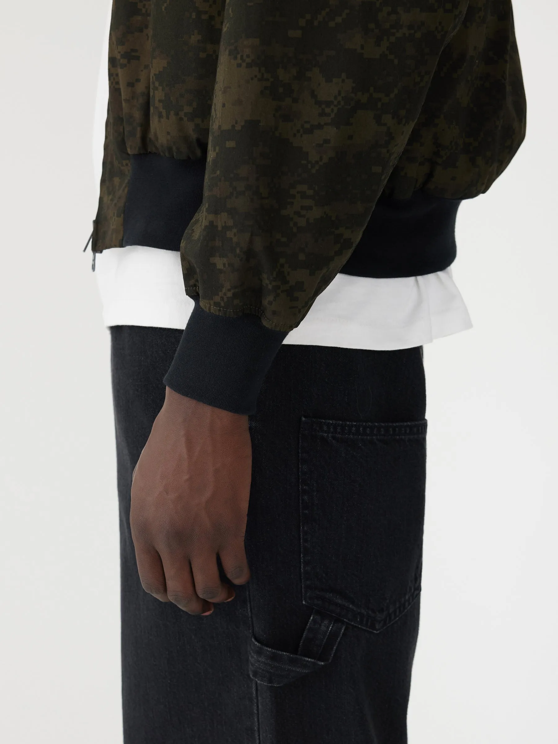 cotton camo bomber