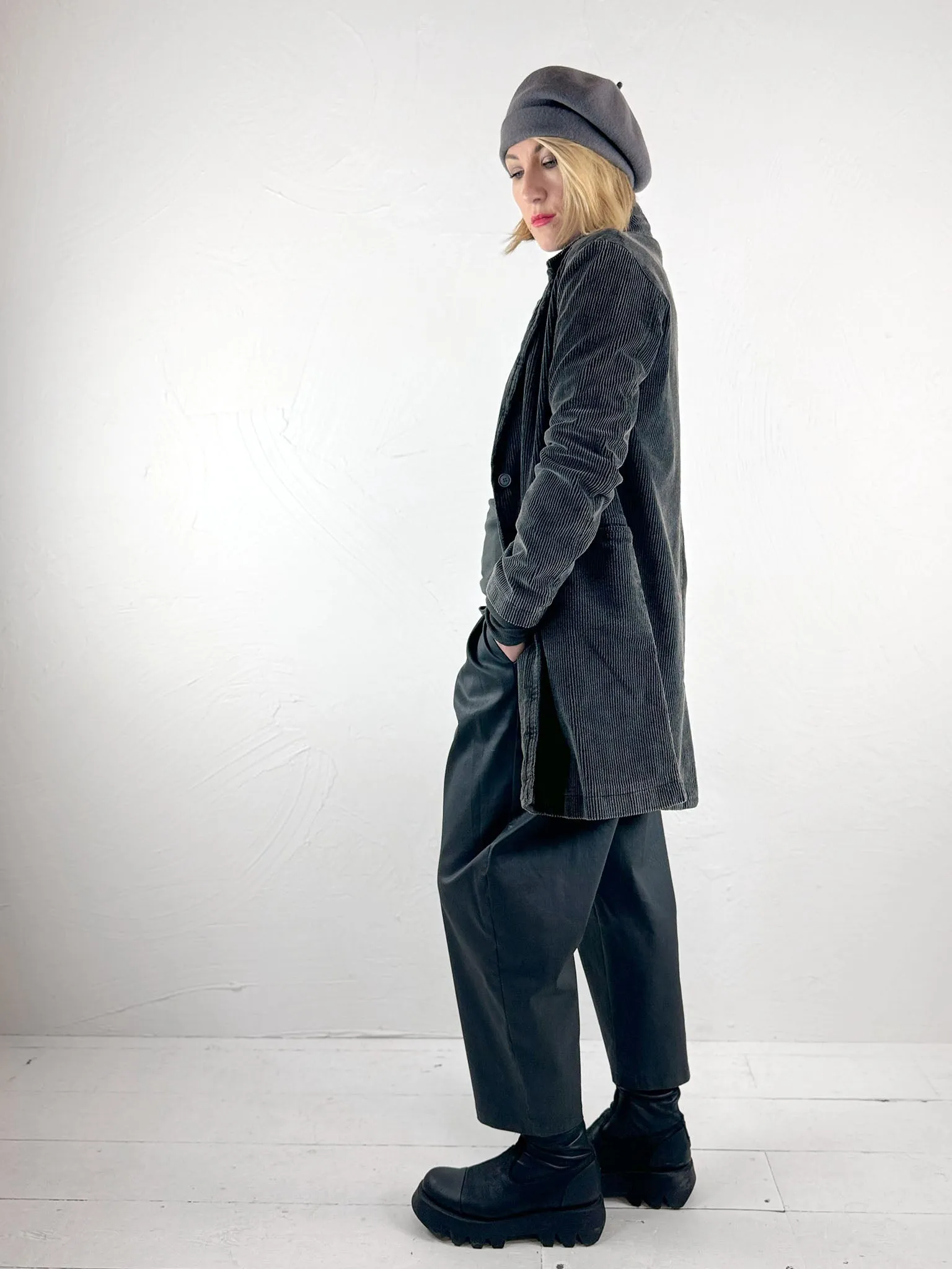 Down Town Long Corduroy Blazer