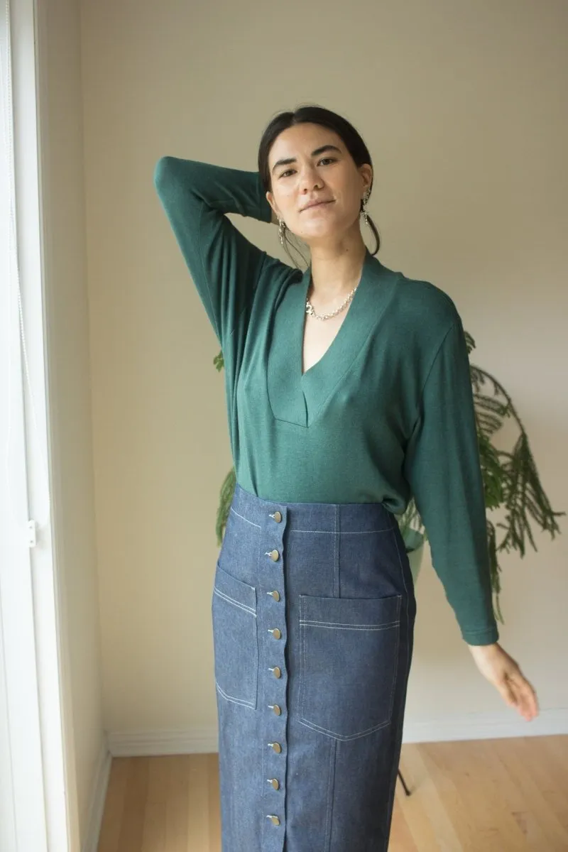 Eve Gravel Kueva Skirt - Denim (In Store)