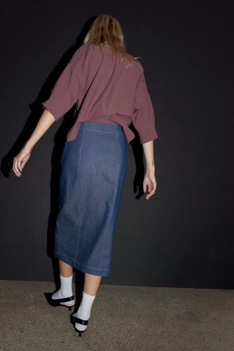 Eve Gravel Kueva Skirt - Denim (In Store)