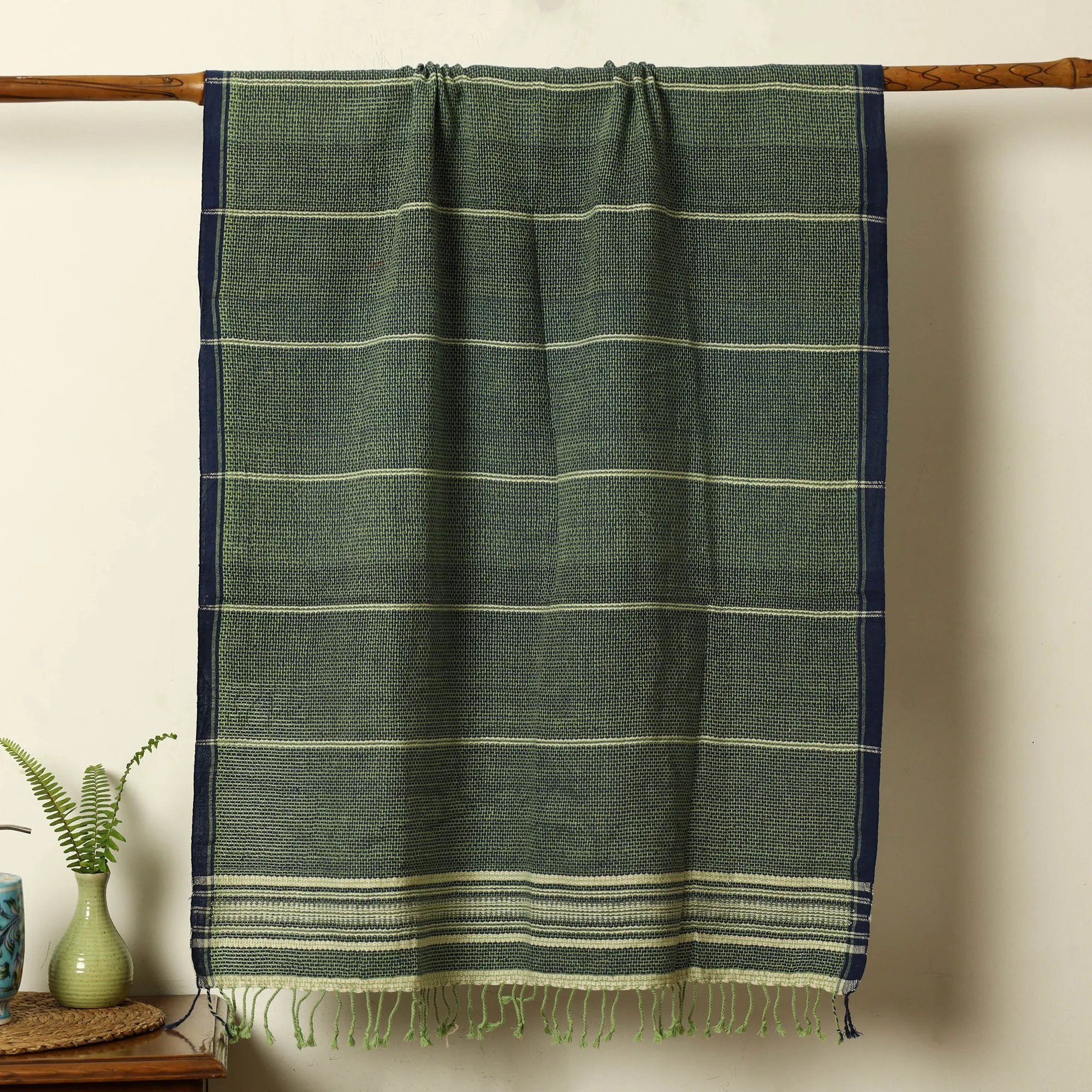 Green - Organic Kala Cotton Pure Handloom Towel 82