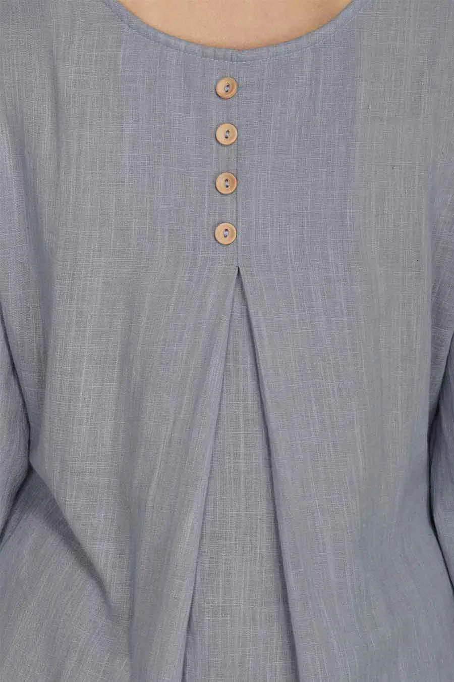 Lavender Loose Fit Cotton Kurta