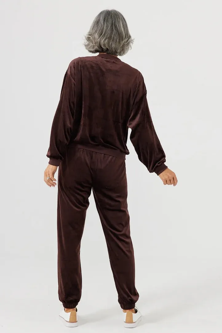 Liza Bomber in Choc Velvet