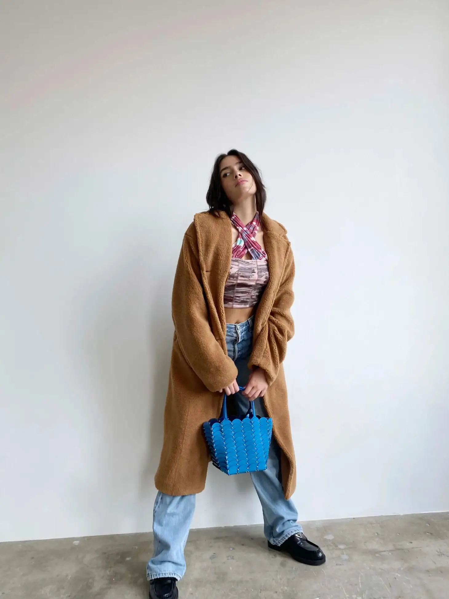 Long Teddy Camel Coat