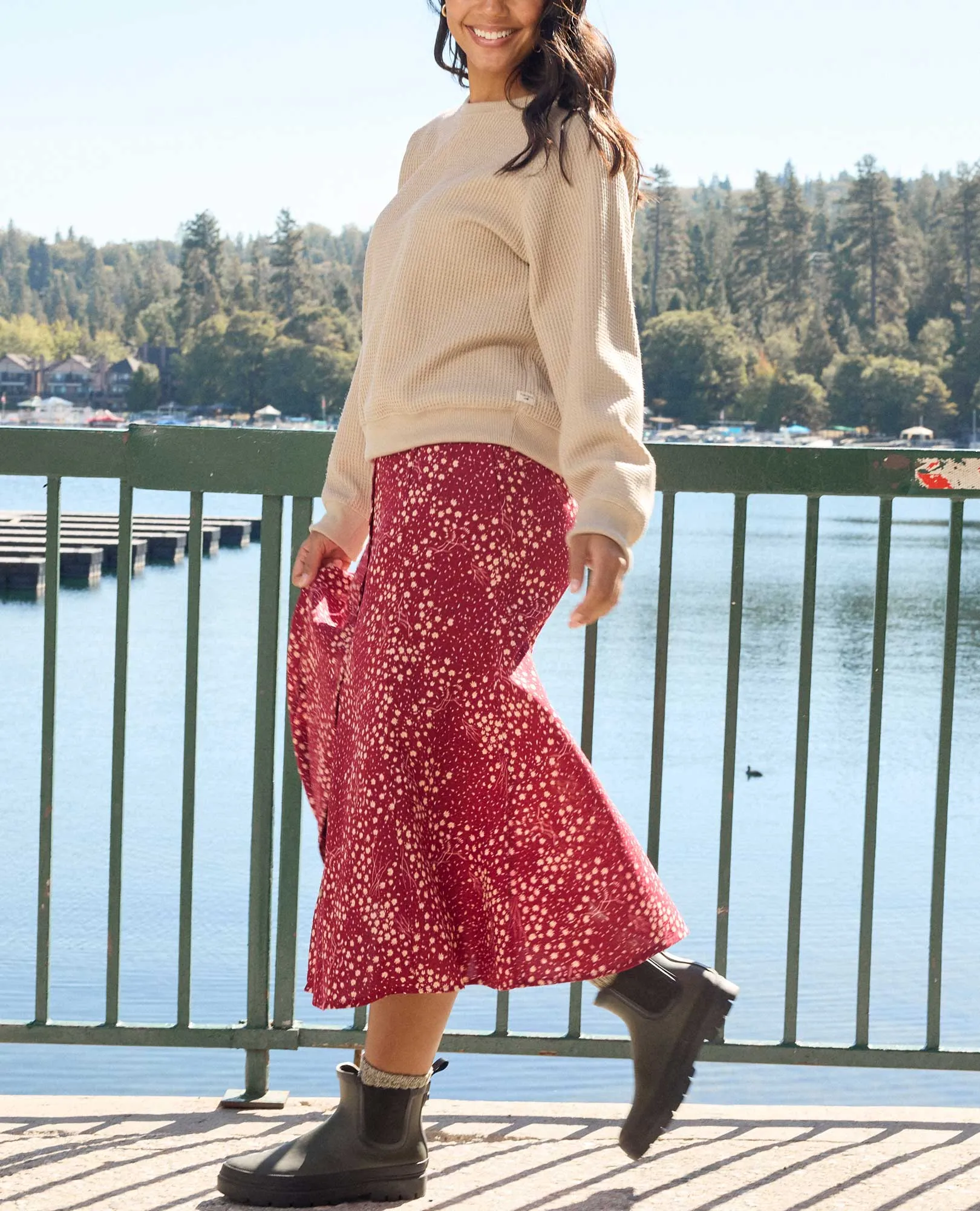 Manzana Paneled Midi Skirt