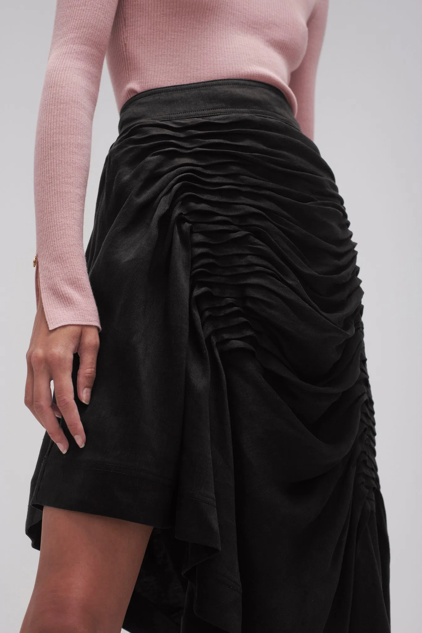 Memoir Asymmetric Midi Skirt