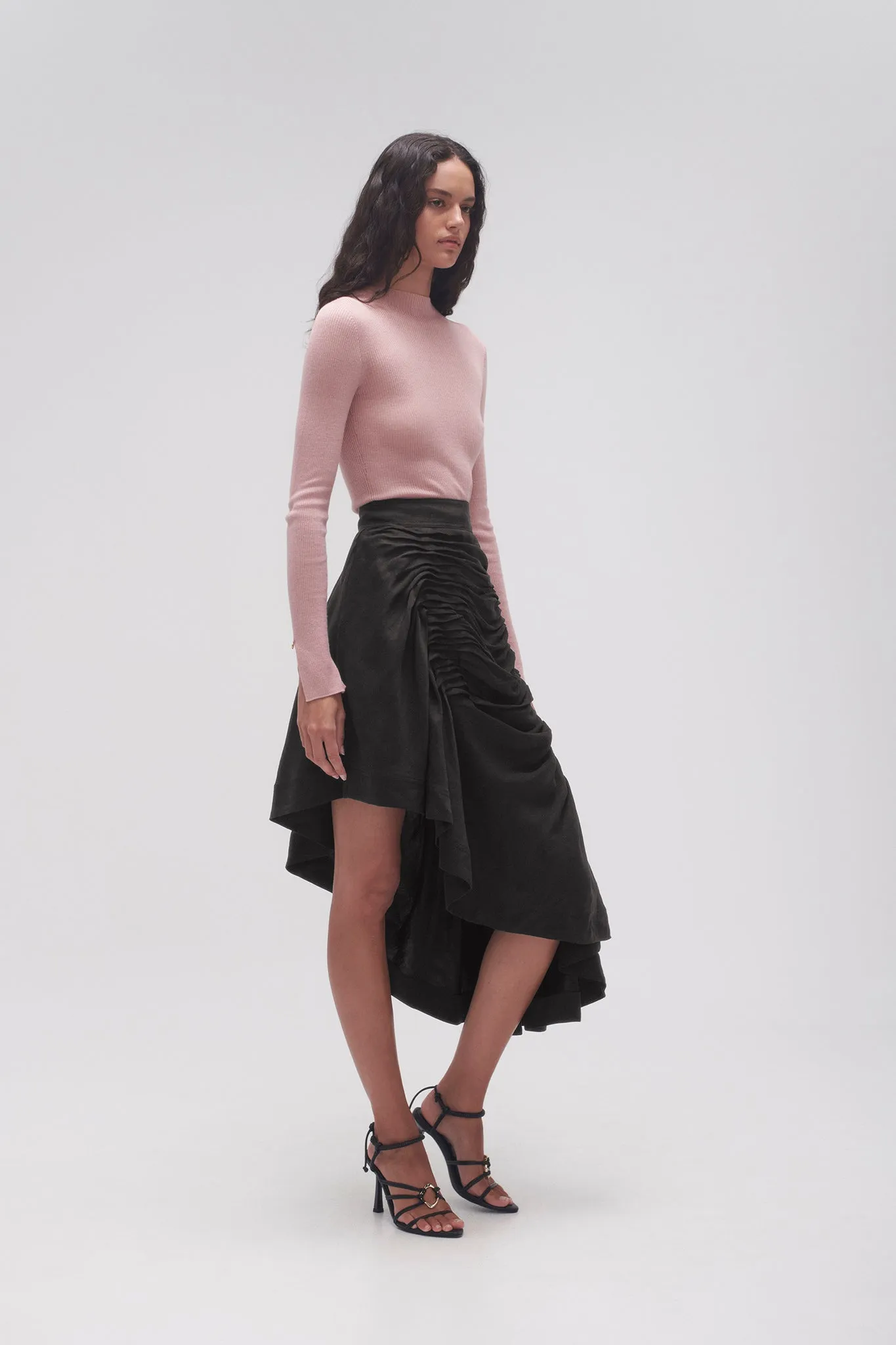 Memoir Asymmetric Midi Skirt