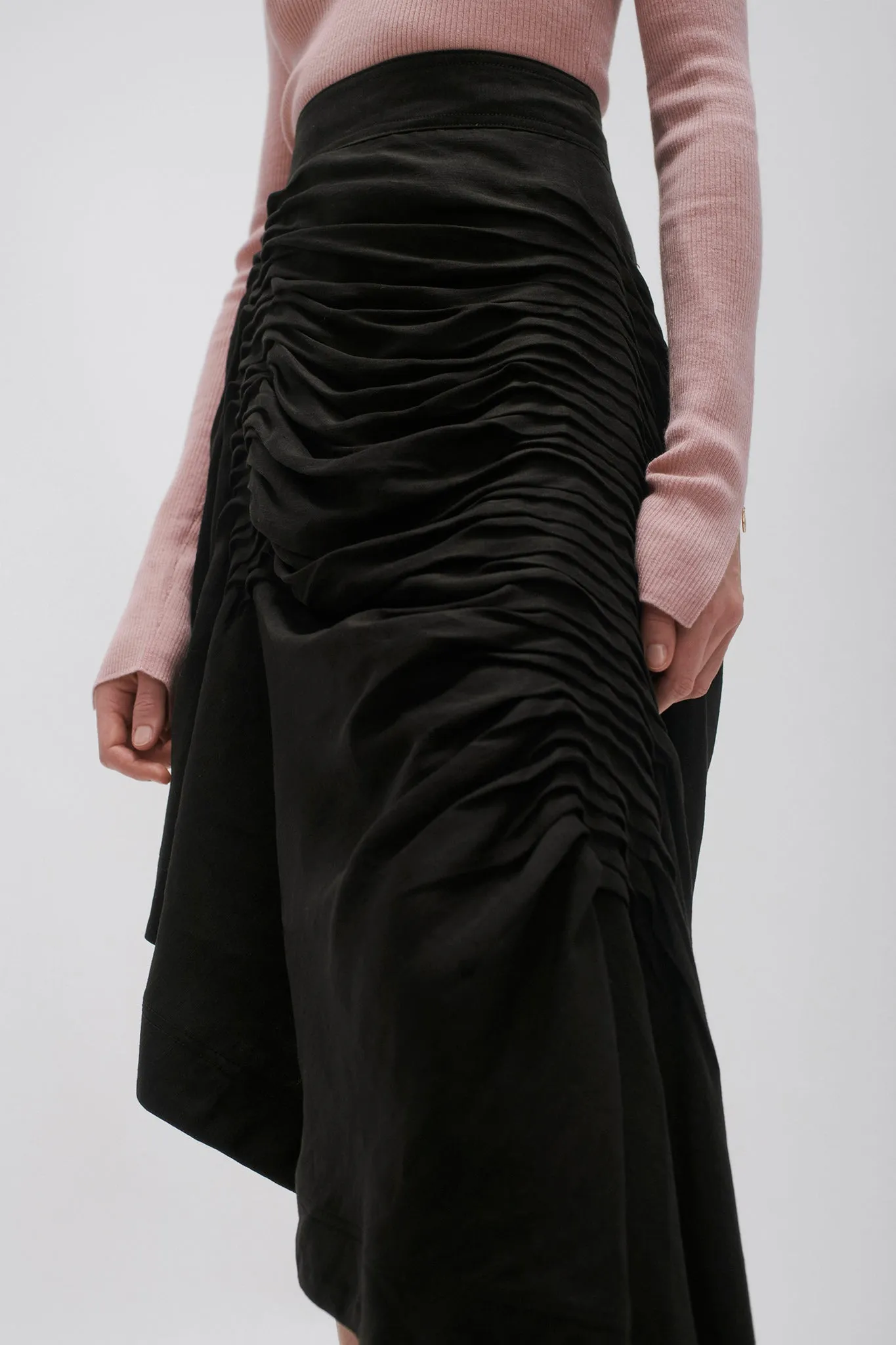 Memoir Asymmetric Midi Skirt