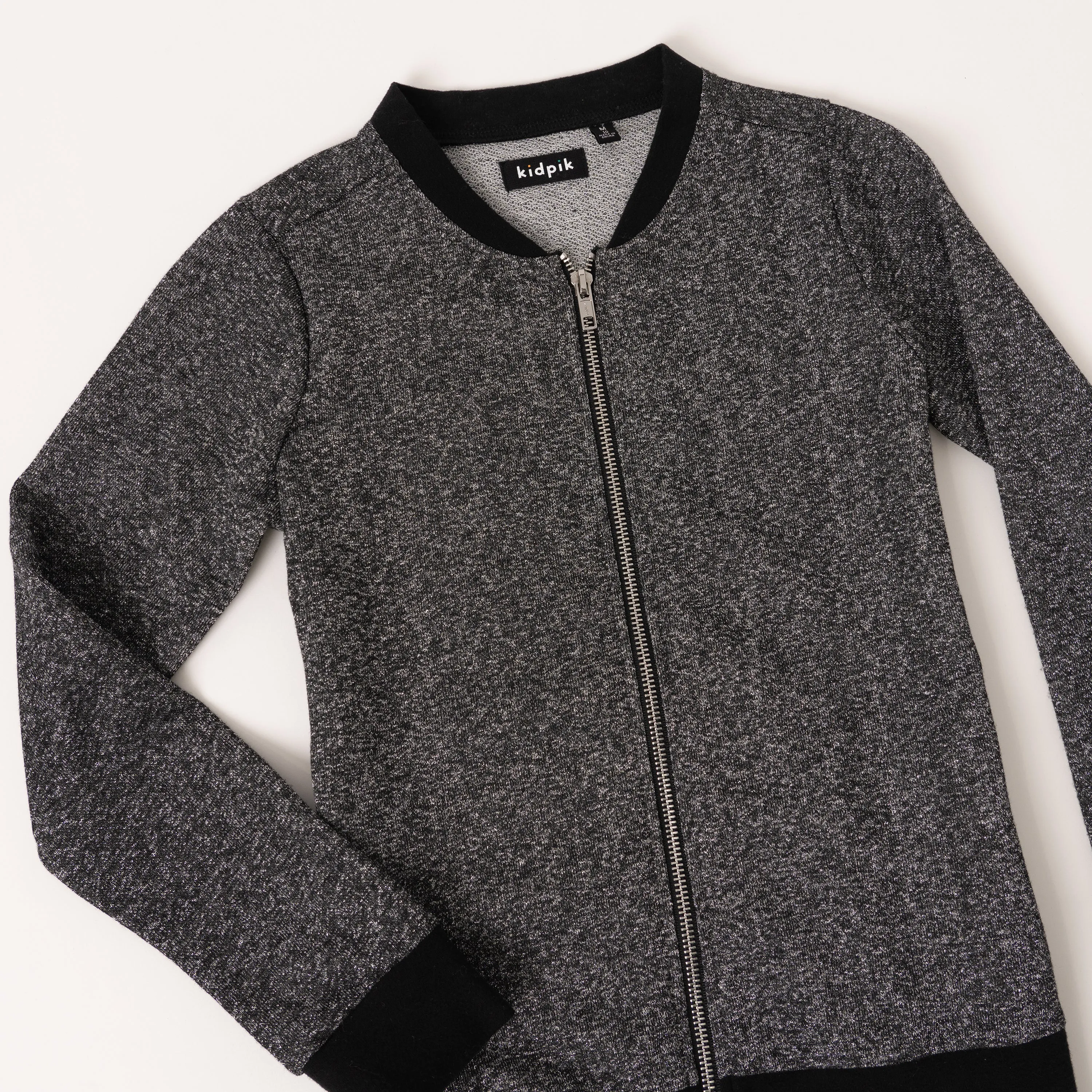 Metallic French Terry Bomber Jacket