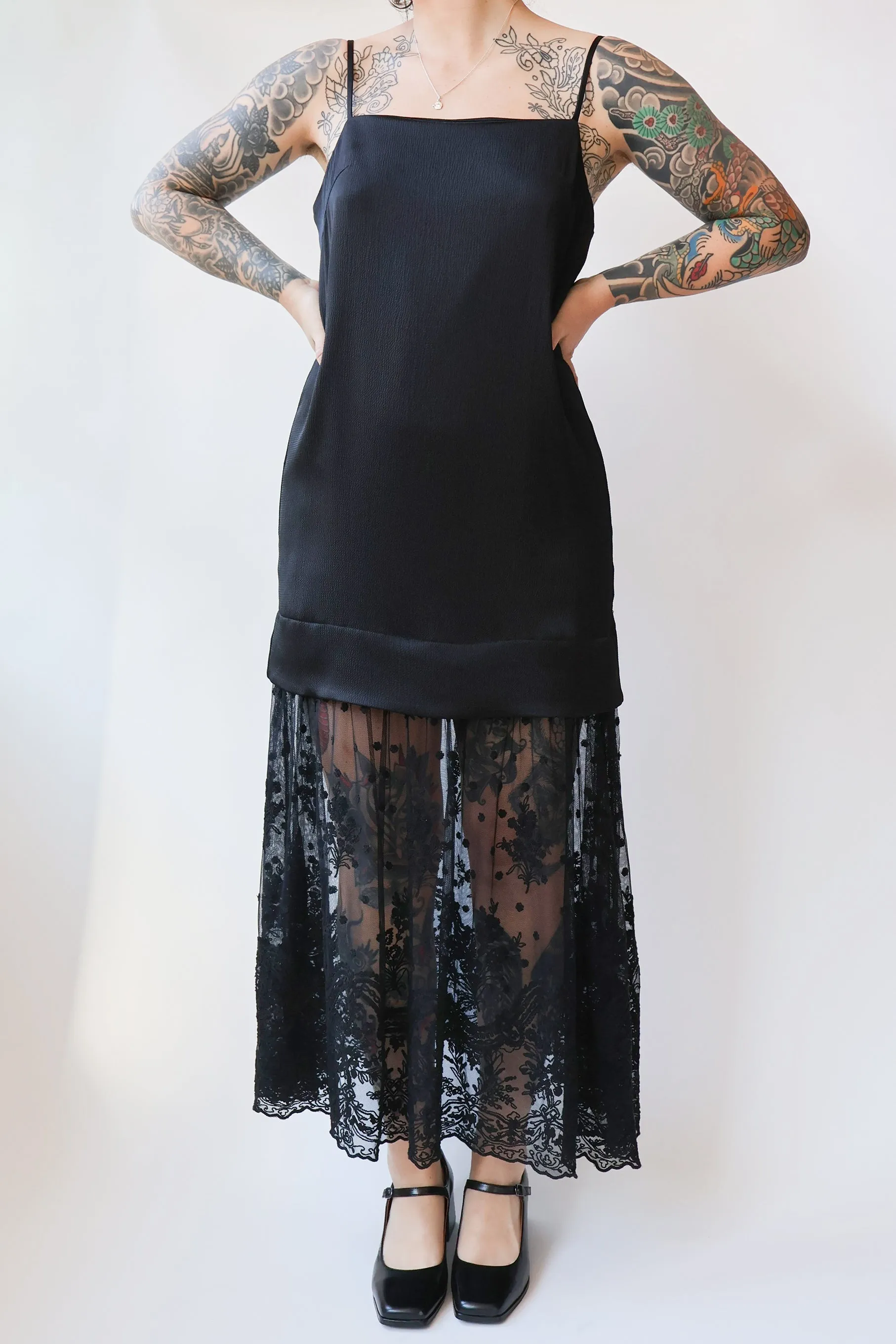 Noa Slip Dress in Black