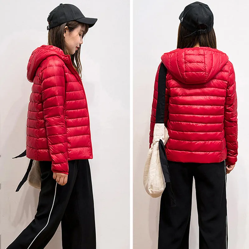 Olivia - Women's Autumn Winter Ultralight White Duck Down Jacket