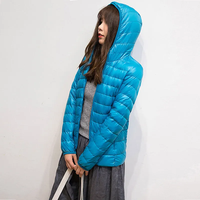 Olivia - Women's Autumn Winter Ultralight White Duck Down Jacket