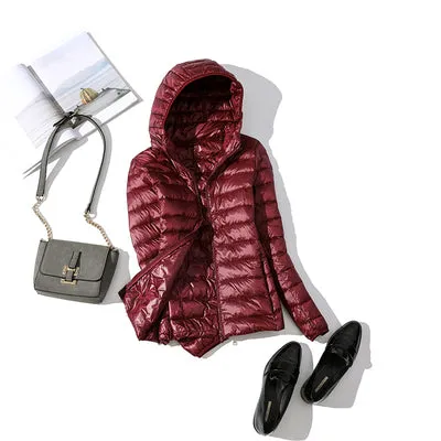 Olivia - Women's Autumn Winter Ultralight White Duck Down Jacket