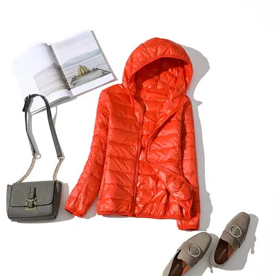 Olivia - Women's Autumn Winter Ultralight White Duck Down Jacket
