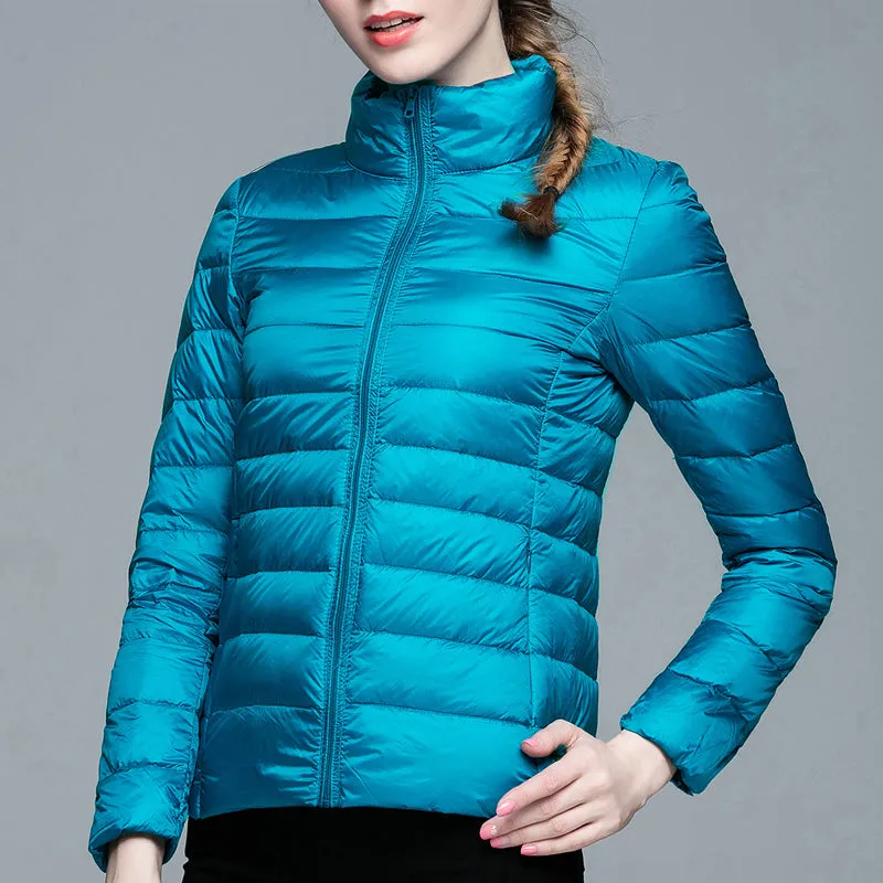 Olivia - Women's Autumn Winter Ultralight White Duck Down Jacket