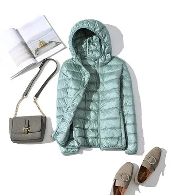 Olivia - Women's Autumn Winter Ultralight White Duck Down Jacket