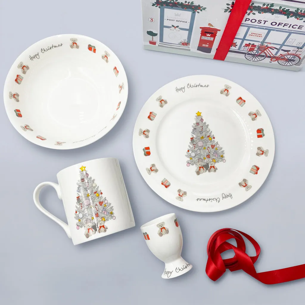 Personalised Berkeley Bear's Christmas Morning Breakfast Set, Red