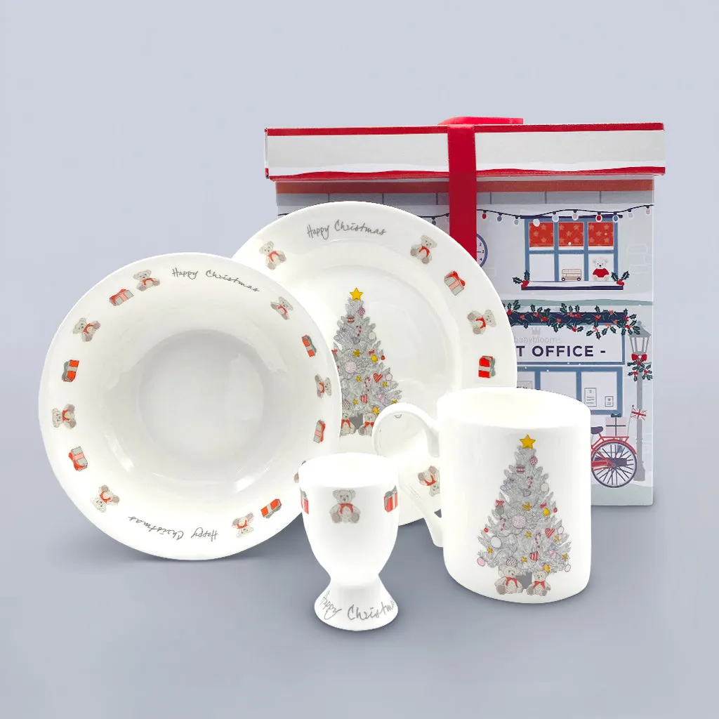 Personalised Berkeley Bear's Christmas Morning Breakfast Set, Red