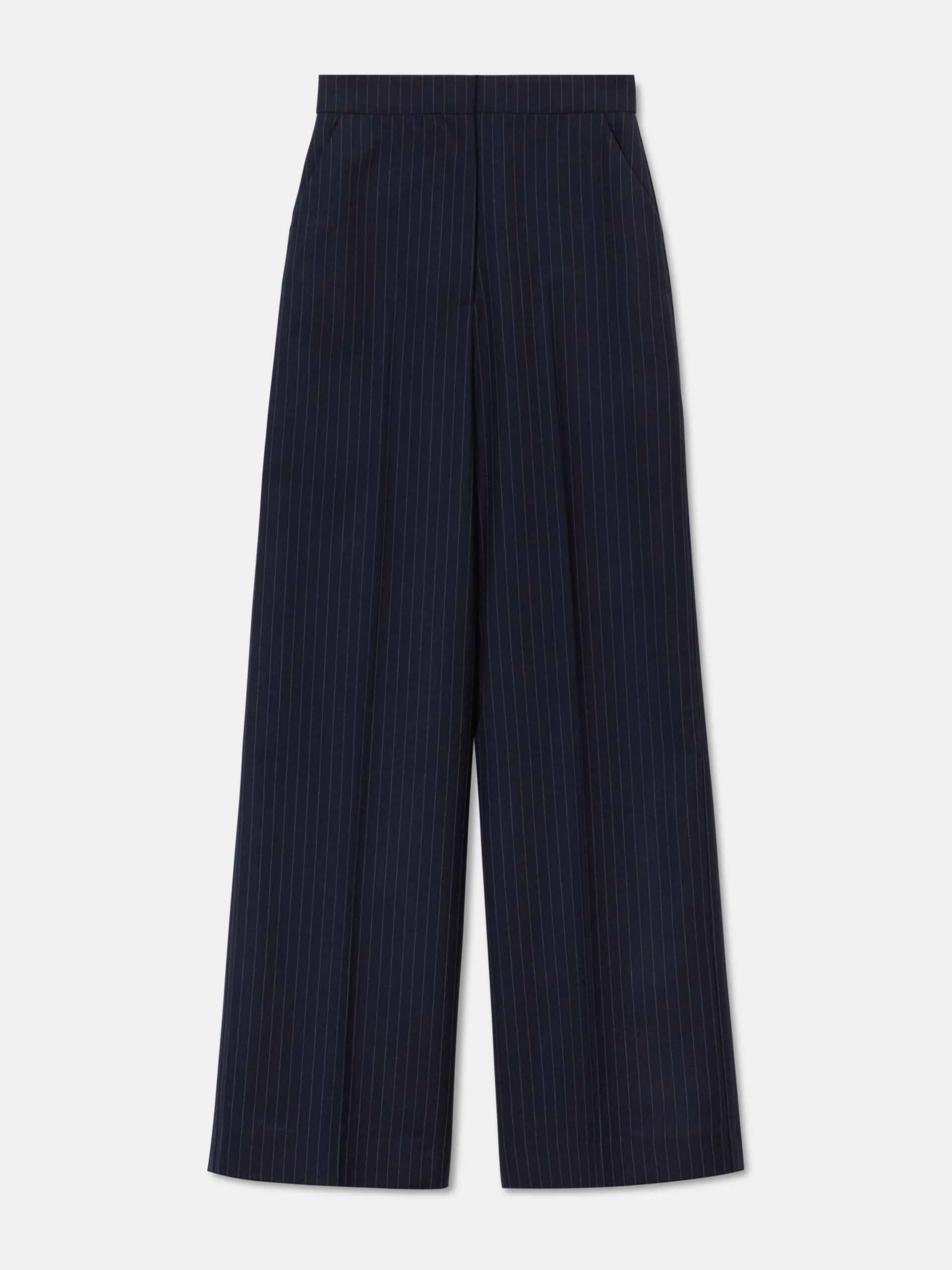 Pinstripe wide-leg trouser