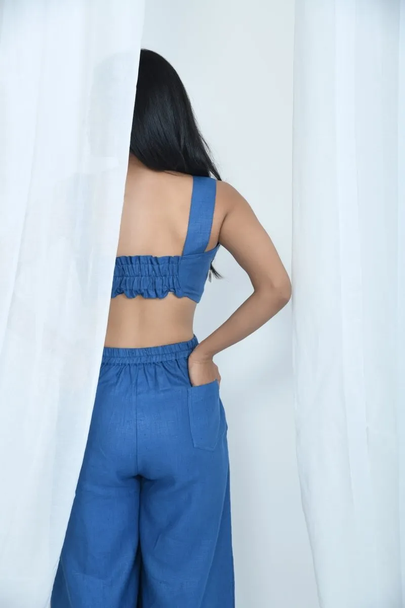 Pure Hemp Fabric Crop Top- Blueberry | Soft & Comfortable Fabric