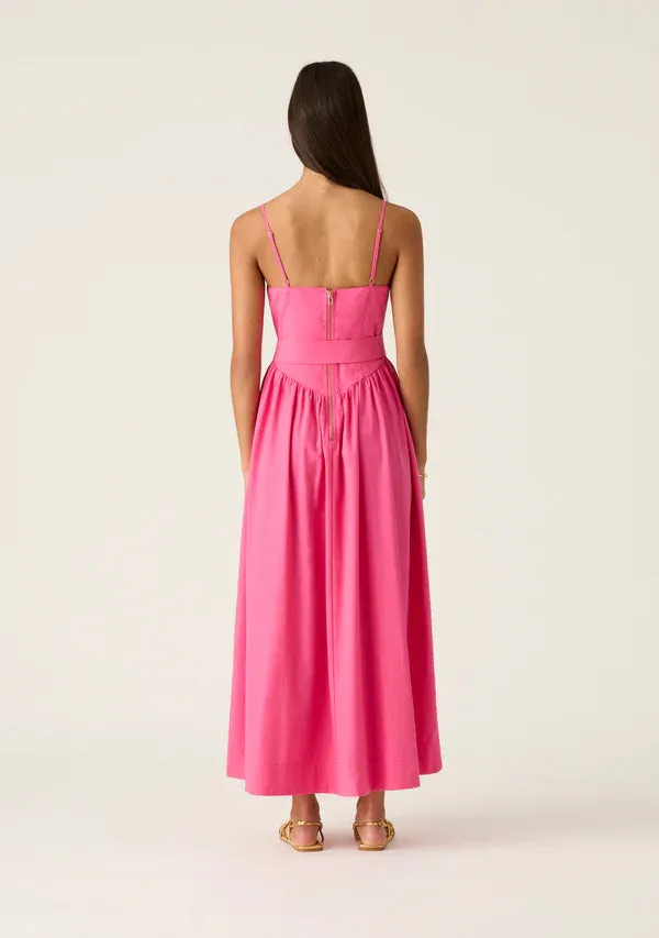 QUINN MIDI DRESS | Raspberry