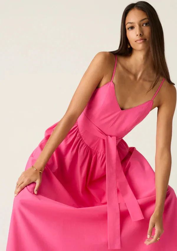 QUINN MIDI DRESS | Raspberry