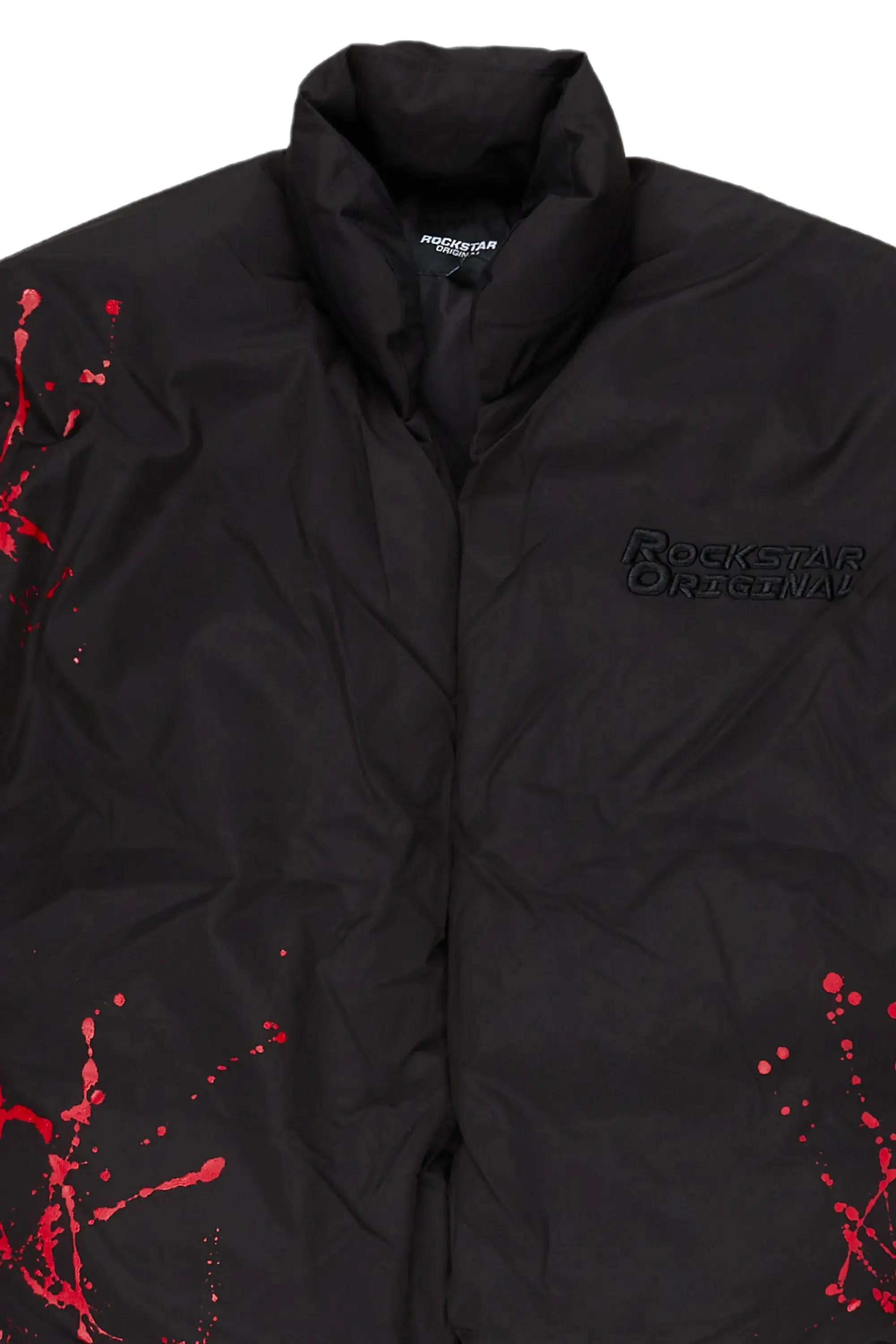 Rabbie Black/Red Puffer Jacket