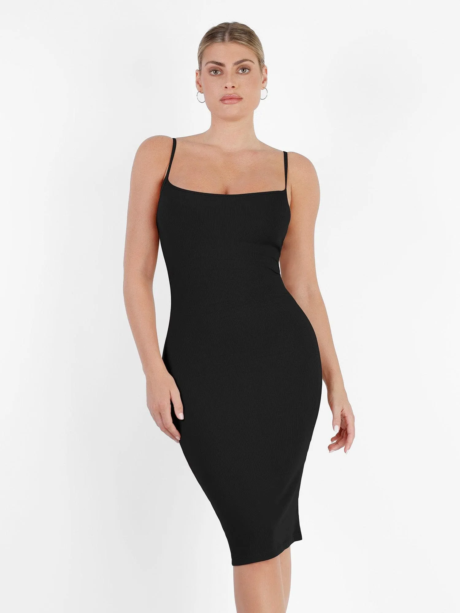 Shapewear Solid Modal Slimming Midi Dress