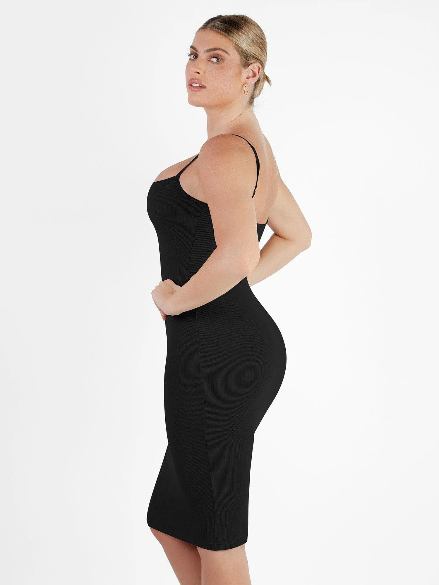 Shapewear Solid Modal Slimming Midi Dress