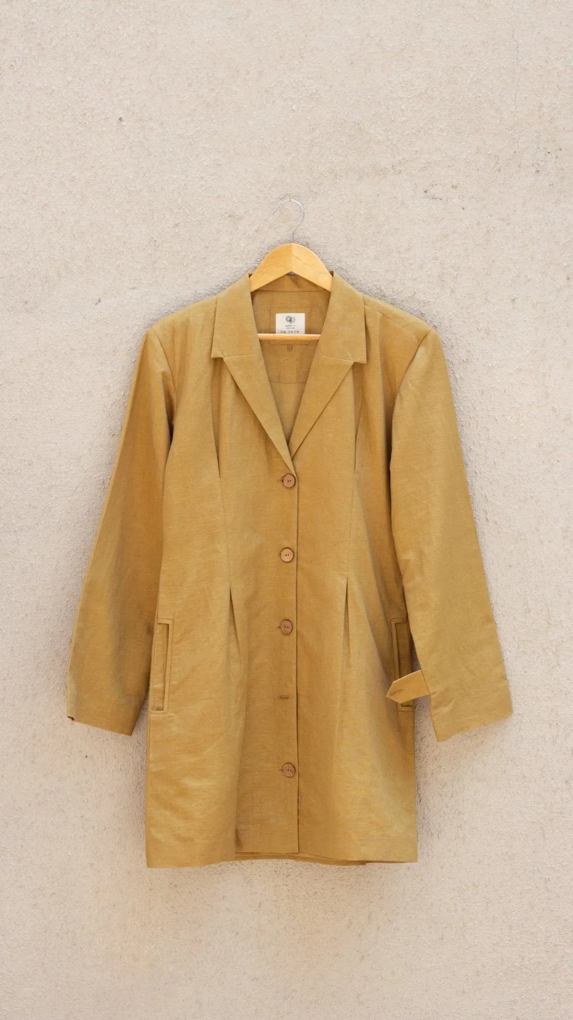 Slim-Fit Cotton Blazer hemp Cotton Dress