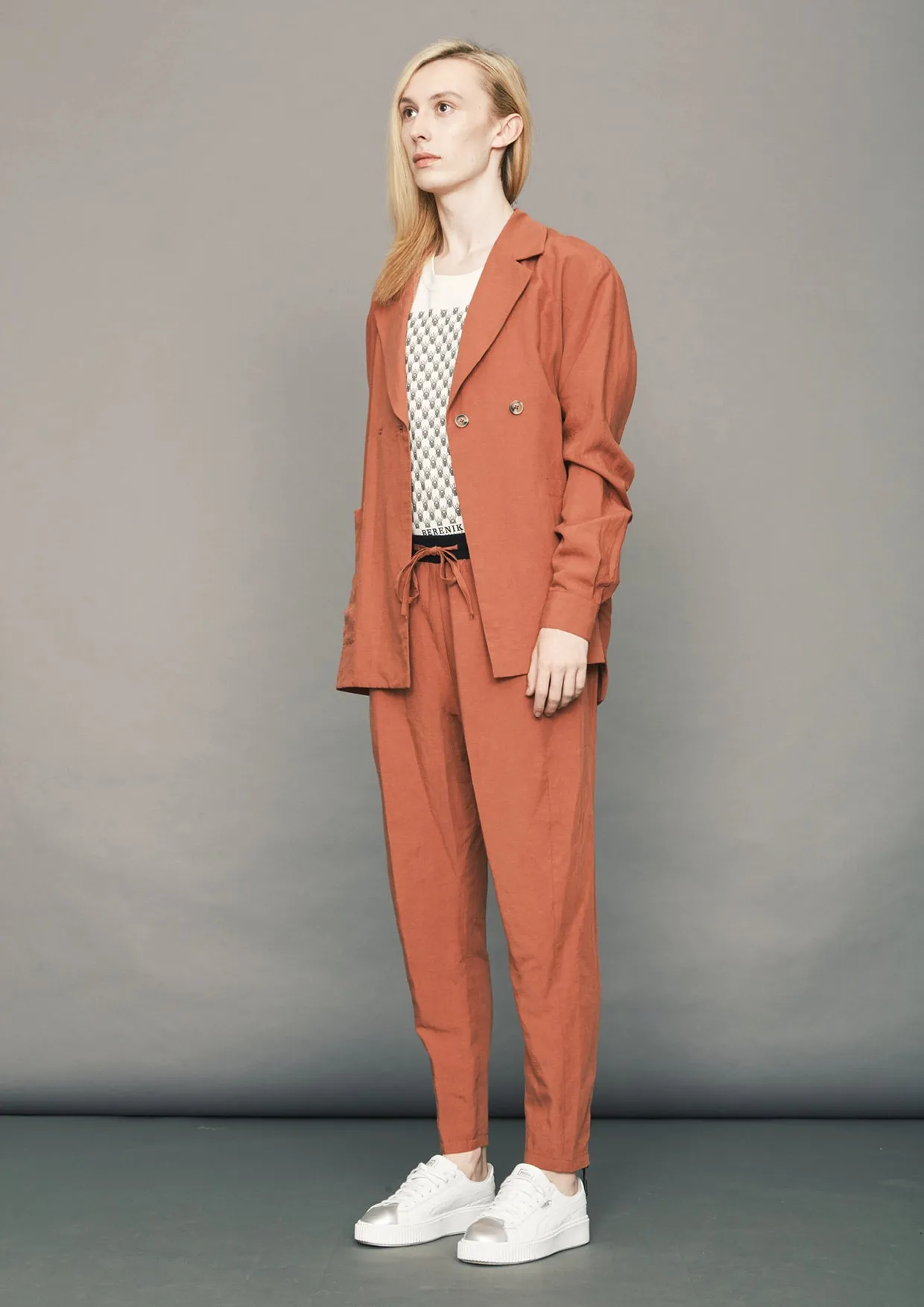 SUMMER BLAZER/JACKET - LINEN brick