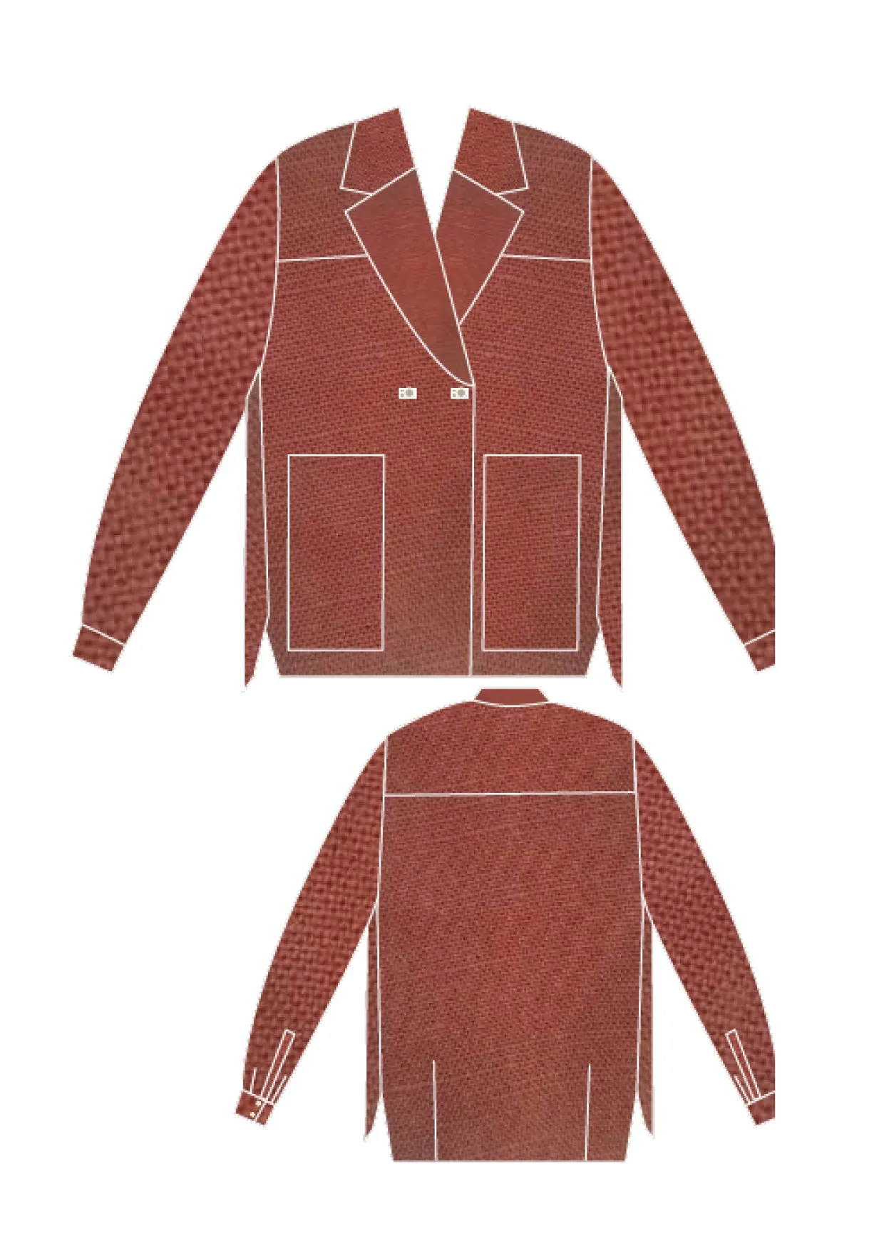 SUMMER BLAZER/JACKET - LINEN brick