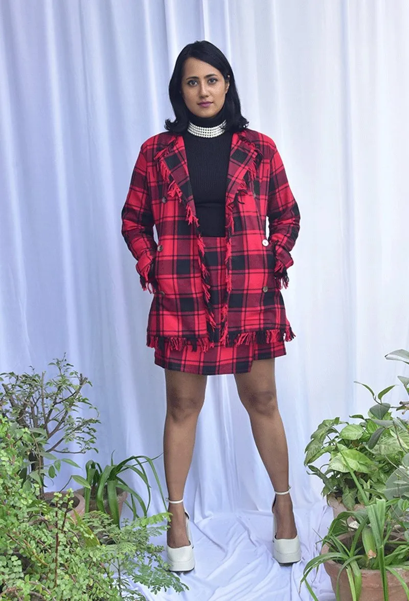 Tartan Check All Seasons Skirt Suit | Womens co-ord set