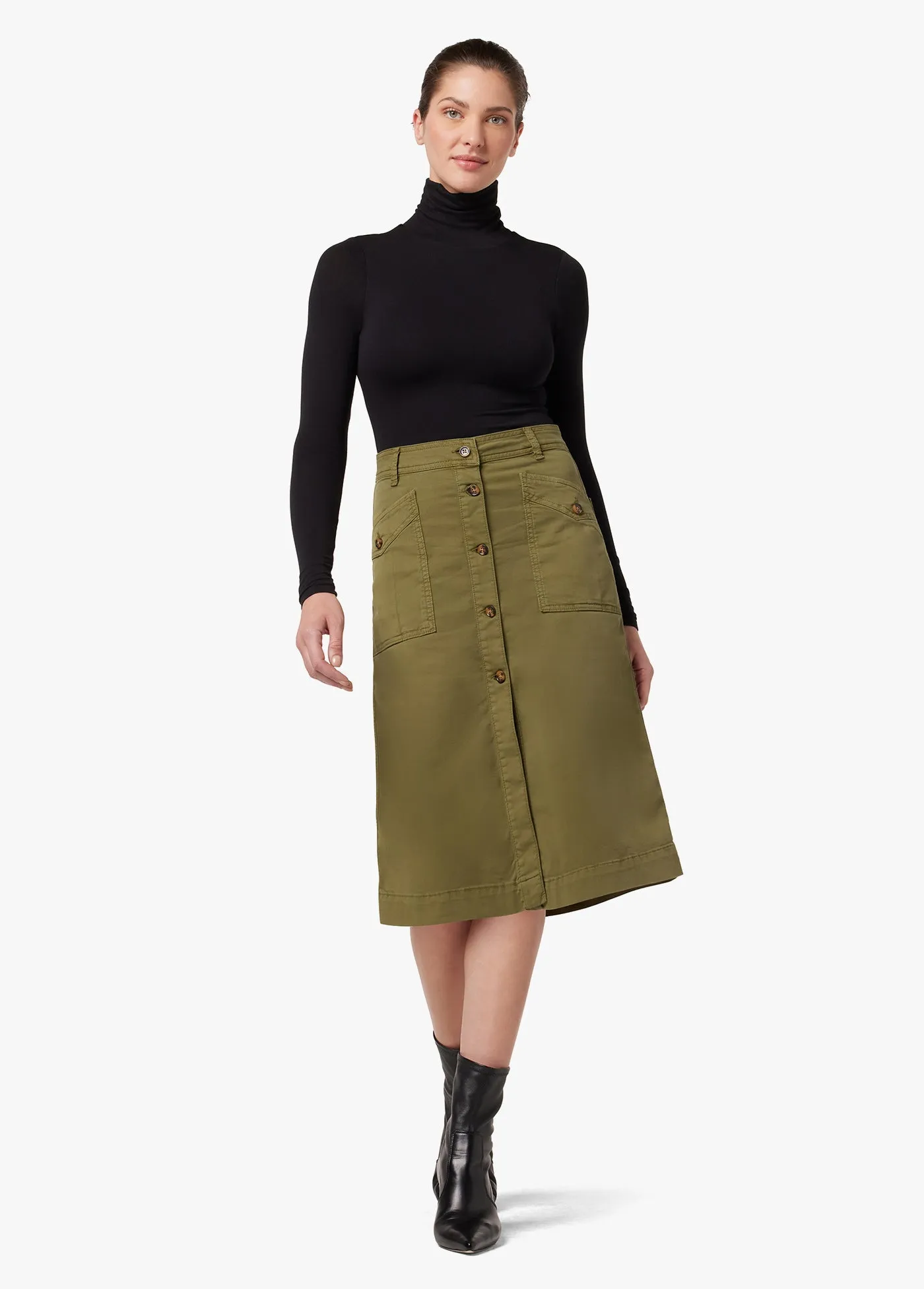 THE PREMIUM CARGO MIDI SKIRT