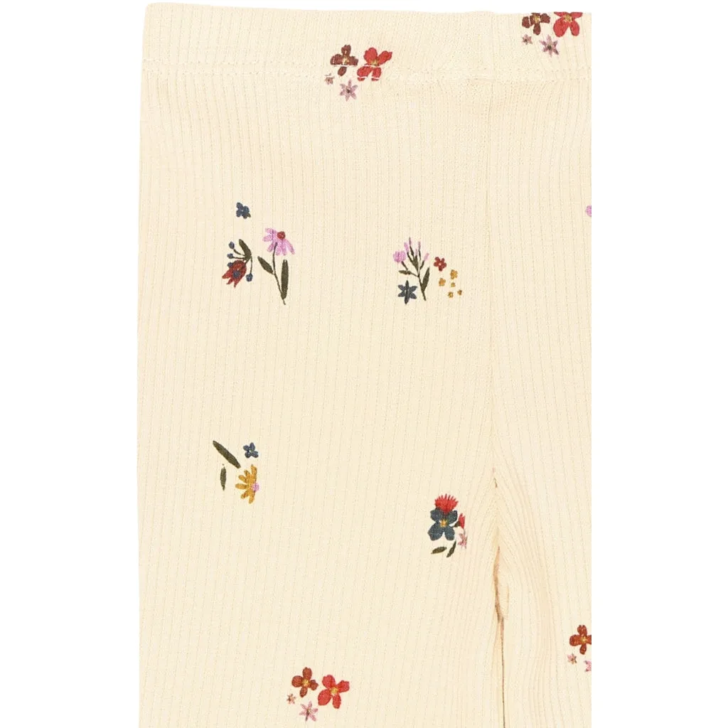 TNSLiva Flare Rib Bukser - Angora Flower AOP