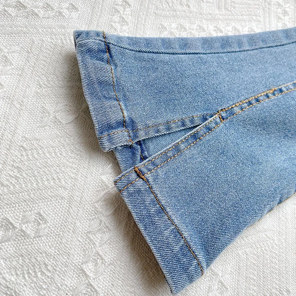 Toddler Girl Jeans Autumn Western Style Denim Slit Flared Pants Wholesale Girls Clothes