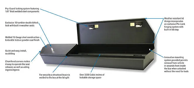 Tuffy Security Under Rear Seat Lockbox - 2007  Tundra