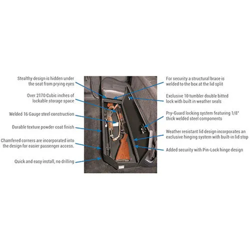 Tuffy Security Under Rear Seat Lockbox - 2015   F150