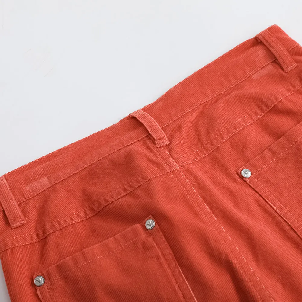 Vauva FW23 - Girls Embroidered Flared Pants (Red)