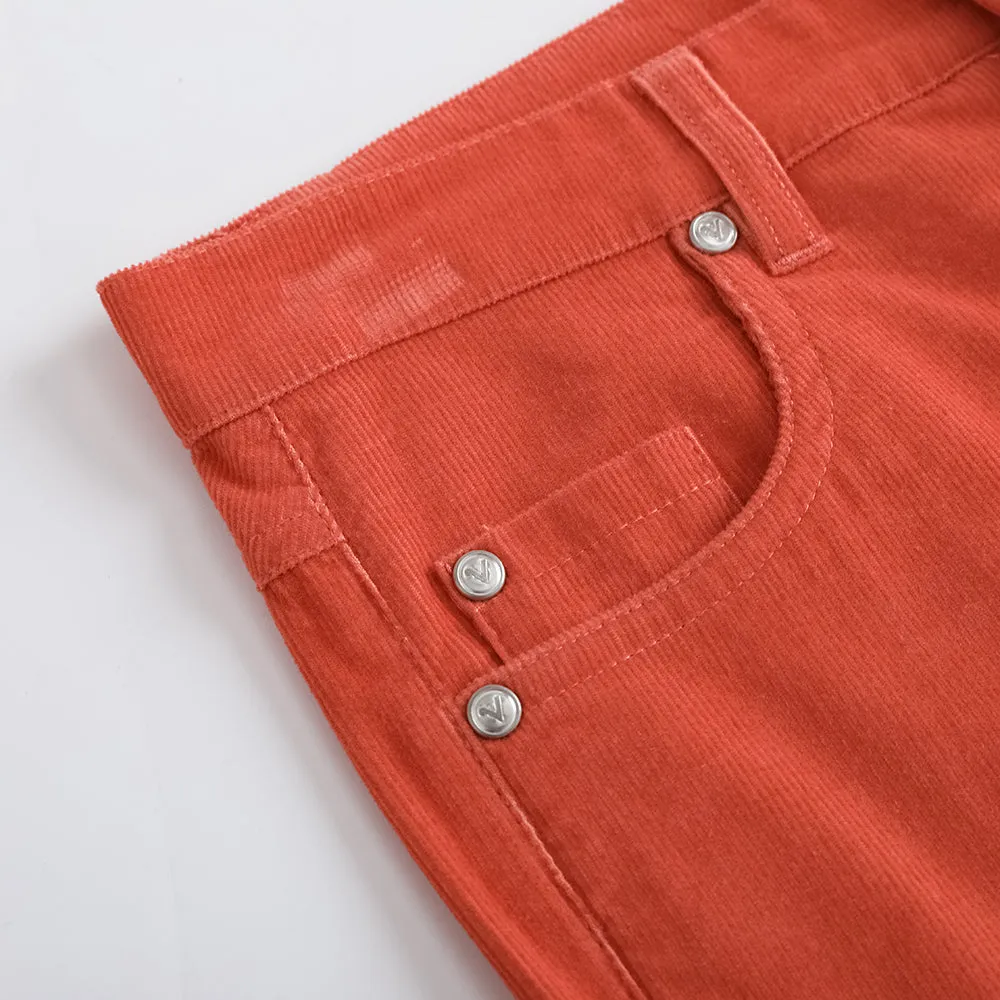 Vauva FW23 - Girls Embroidered Flared Pants (Red)