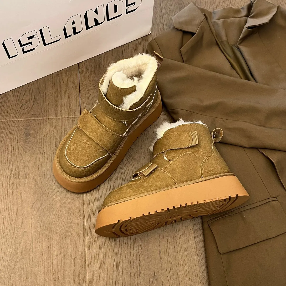 Velcro Plush Winter Boots