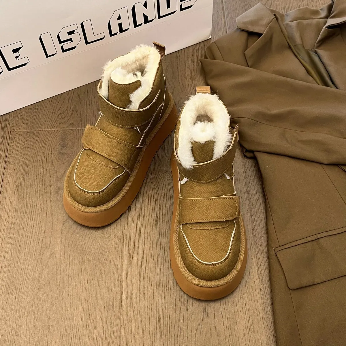 Velcro Plush Winter Boots